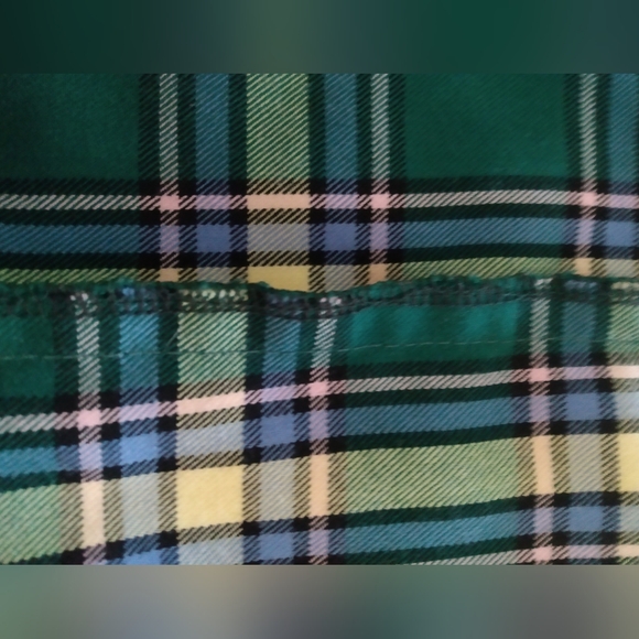 Vintage Handmade Men's Buttoned Down Shirt XL L/S  Collard Green Plaid - Picture 7 of 7